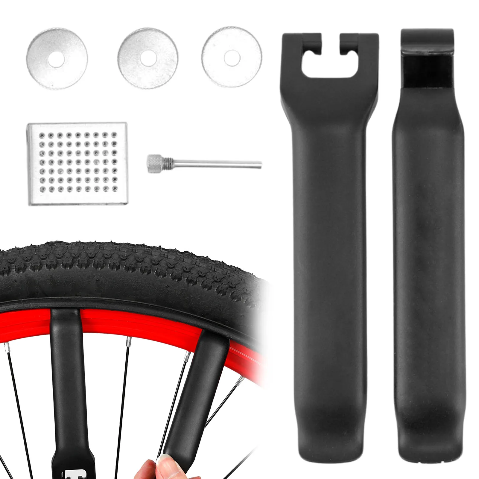 Bike Tire Lever Set Portable Bike Tire Tool Long Lasting Multifunctional Tire Removal Tool For Road Or Mountain Bike Tires
Bike Tire Lever Set Portable Bike Tire Tool Long Lasting Multifunctional Tire Removal Tool For Road Or Mountain Bike Tires
