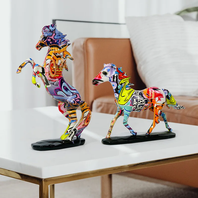 Aesthetic Graffiti Painted Horse Statuette Decoration Statues Sculptures Figurines For Interior Modern Home Interior Livingroom
Aesthetic Graffiti Painted Horse Statuette Decoration Statues Sculptures Figurines For Interior Modern Home Interior Livingroom
