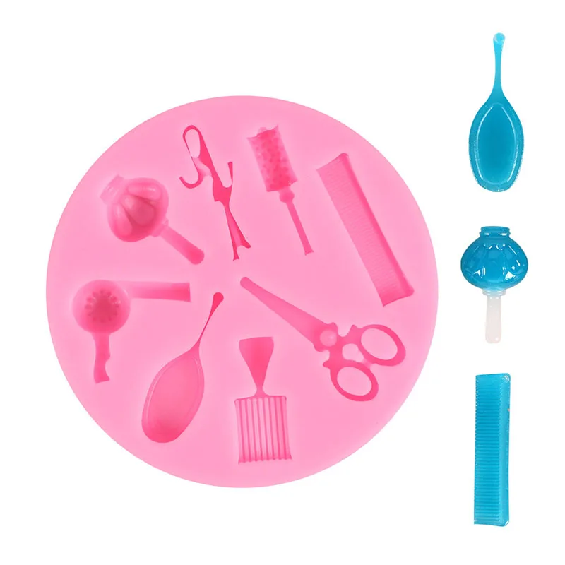 Sugar Craft Hair Drier Comb Scissors Silicone Mold Haircut Tools Baking Cake Fondant Decorating Candy Chocolate Gumpaste Moulds
Sugar Craft Hair Drier Comb Scissors Silicone Mold Haircut Tools Baking Cake Fondant Decorating Candy Chocolate Gumpaste Moulds