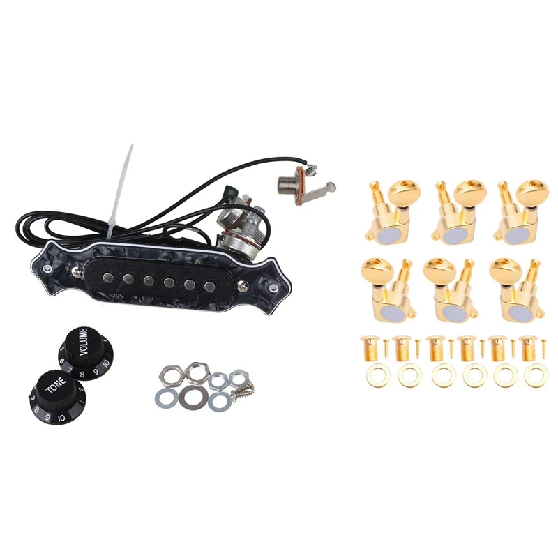 6 шт. колышки для настройки гитары, тюнер для струн гитары, кнопка 3 л + 3r золото и 1 шт. Предварительно проводной 6-струнный одинарный спираль
6 шт. колышки для настройки гитары, тюнер для струн гитары, кнопка 3 л + 3r золото и 1 шт. Предварительно проводной 6-струнный одинарный спираль