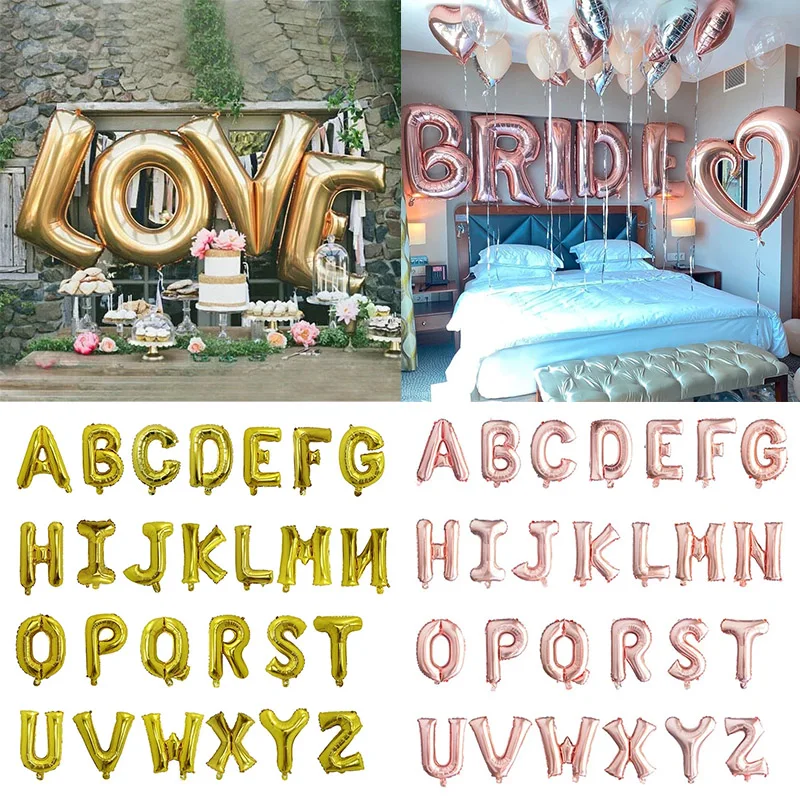 16 30Inch Rose Gold Silver Letter Balloons Kids Birthday Party Decorations Alphabet Foil Ballon A-Z Wedding Baby Shower Supplies
16 30Inch Rose Gold Silver Letter Balloons Kids Birthday Party Decorations Alphabet Foil Ballon A-Z Wedding Baby Shower Supplies