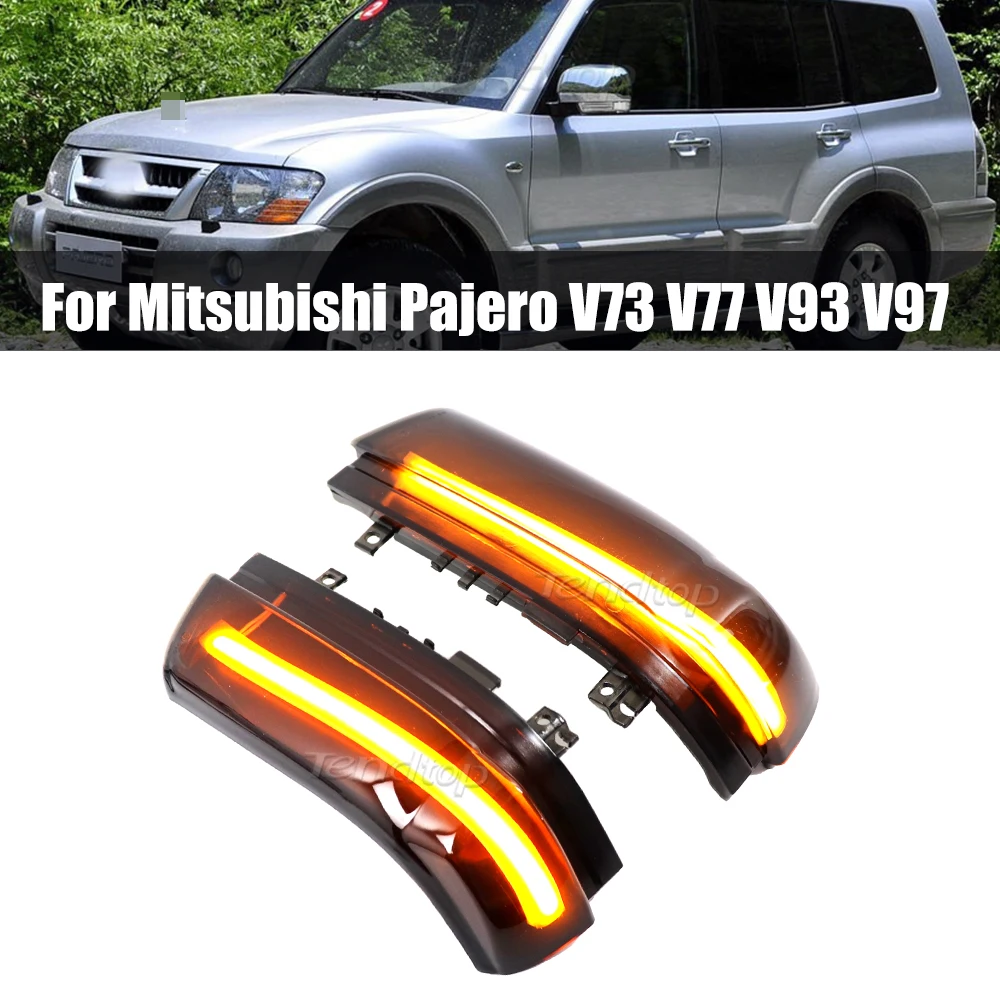 Динамический светодиодный поворотник заднего вида для Mitsubishi Pajero V73 V77 V93 V97 2006-2019