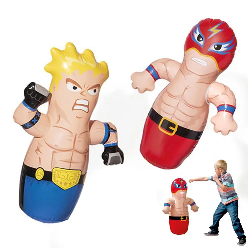 

Inflatable Boxing Toy Funny Punching Bag Toy Punching Bag Set For Kids High Elasticity Inflatable 3d Toy Puzzle Game For Kids