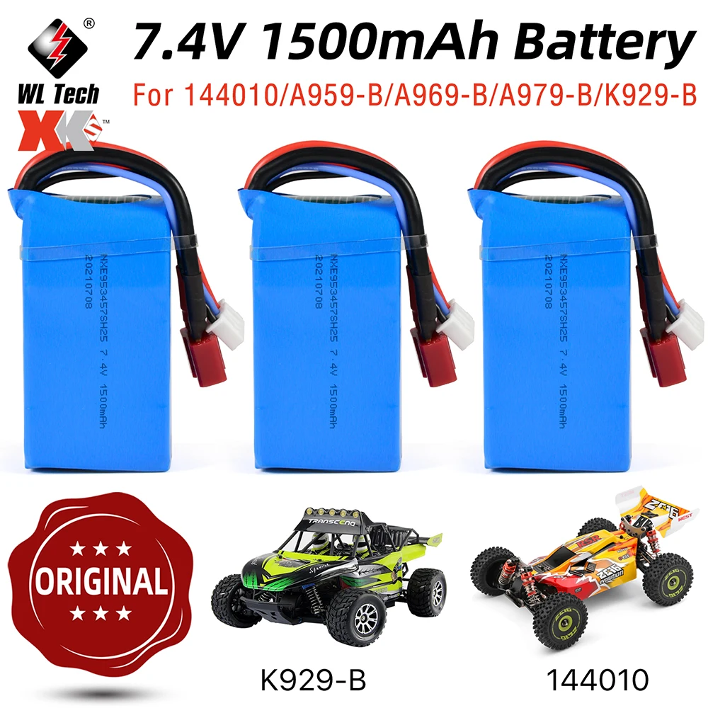 Original WLtoys XK 144010 Battery 7.4V 1500mAh Rechargeable Lipo Battery for WLtoys A959-B/A969-B/A979-B/K929-B 144001 A959-B-23
Original WLtoys XK 144010 Battery 7.4V 1500mAh Rechargeable Lipo Battery for WLtoys A959-B/A969-B/A979-B/K929-B 144001 A959-B-23