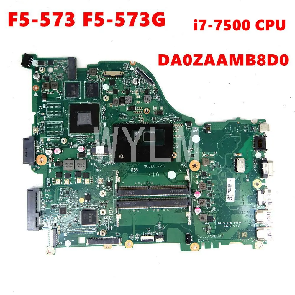 Материнская плата DA0ZAAMB8D0 i7-7500 для процессора, системная плата для ACER Aspire Φ NBGD911003, протестированная Материнская плата ноутбука 100%
Материнская плата DA0ZAAMB8D0 i7-7500 для процессора, системная плата для ACER Aspire Φ NBGD911003, протестированная Материнская плата ноутбука 100%
