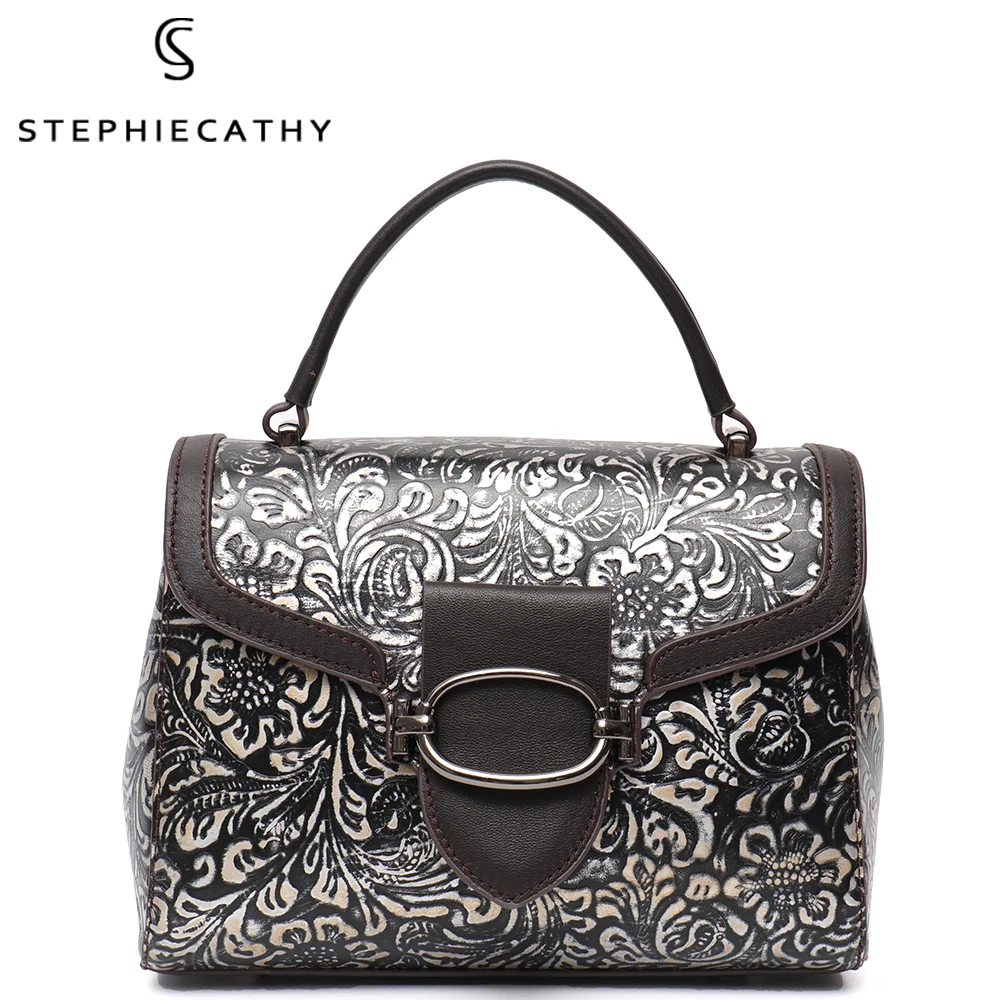 SC Retro Genuine Leather Women Top-Handle Bags Flower Pattern Embossed Shoulder Purses Bucket Female Luxury Crossbody Handbags
SC Retro Genuine Leather Women Top-Handle Bags Flower Pattern Embossed Shoulder Purses Bucket Female Luxury Crossbody Handbags