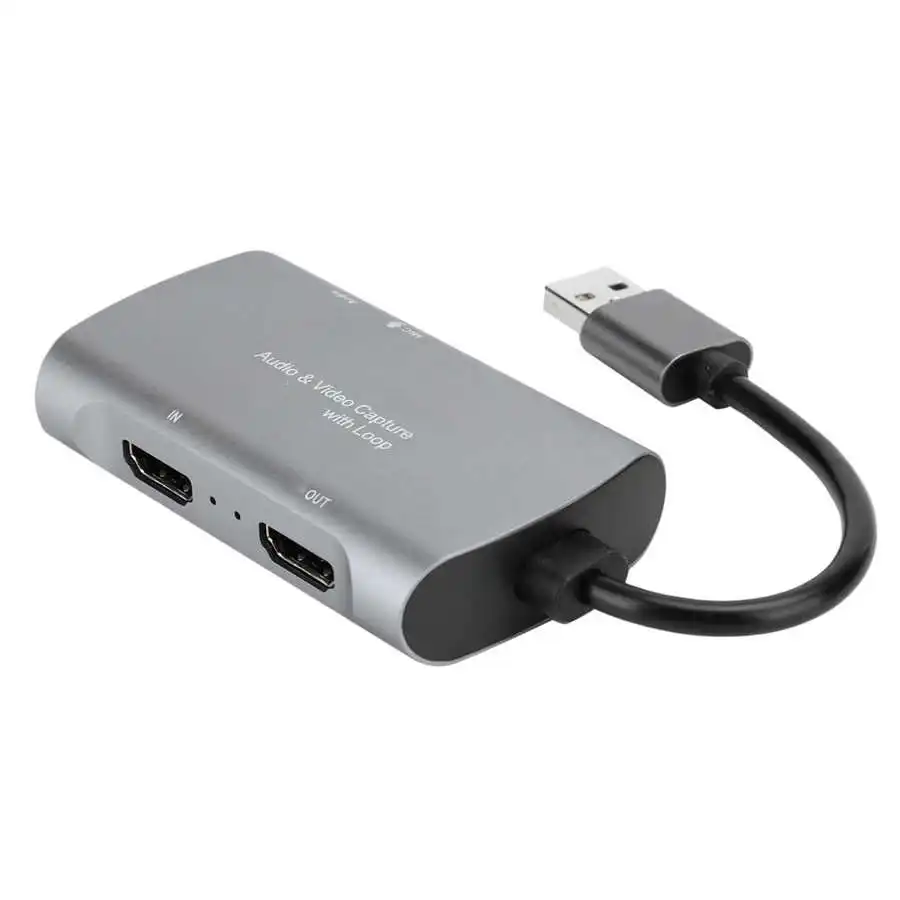 Карта видеозахвата 4k HDMI к USB2.0 1080P Game Live серебристо-серый Бесплатный диск 230 S |