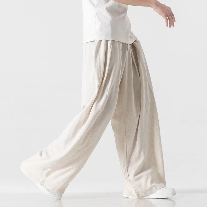 MrGB Summer Chinese Style Cotton Linen Wide Leg Pants Loose Casual New 2023 Solid Color Male Trousers Large Size Harem Pants
MrGB Summer Chinese Style Cotton Linen Wide Leg Pants Loose Casual New 2023 Solid Color Male Trousers Large Size Harem Pants