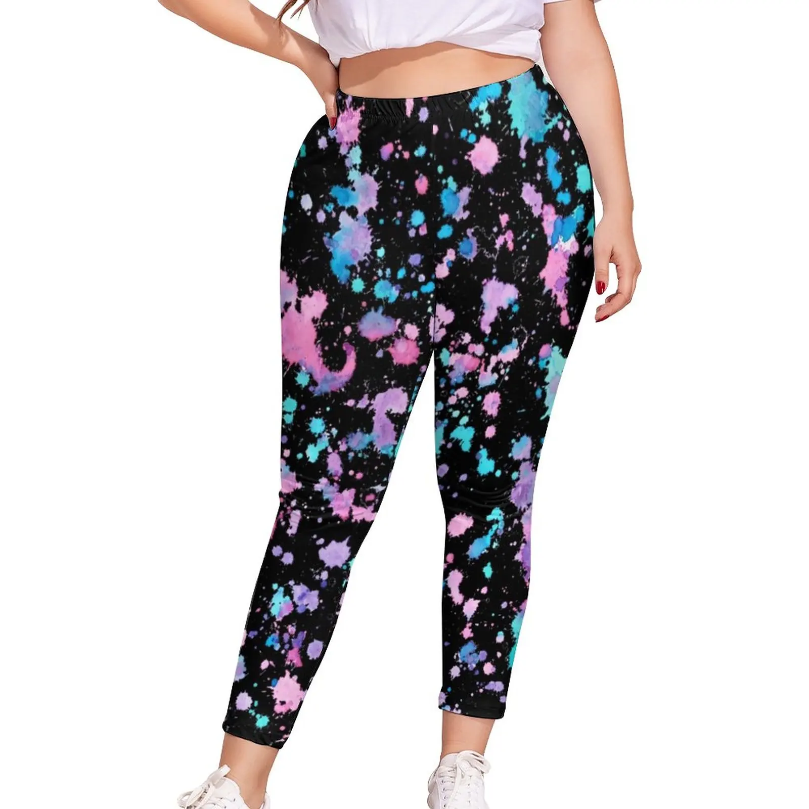 Colourful Paint Splatter Leggings Splash Art Kawaii Leggins Women Bike High Wasted Print Pants Large Size
Colourful Paint Splatter Leggings Splash Art Kawaii Leggins Women Bike High Wasted Print Pants Large Size
