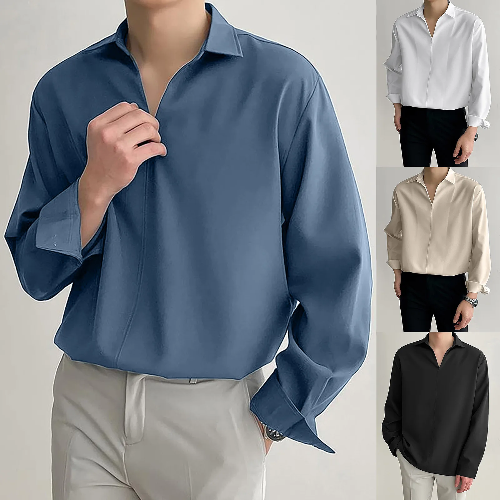 Medium Shirts Men Casual Loose Shirt Turndown Collar Shirt Long Sleeve Shirt Compression Swim Top
Medium Shirts Men Casual Loose Shirt Turndown Collar Shirt Long Sleeve Shirt Compression Swim Top
