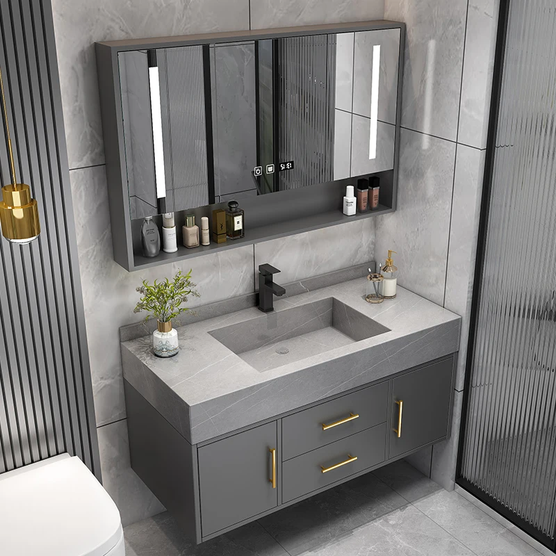 120CM Modern minimalist bathroom cabinet combination sink vanity washbasin cabinet set bathroom light luxury smart washbasin
120CM Modern minimalist bathroom cabinet combination sink vanity washbasin cabinet set bathroom light luxury smart washbasin