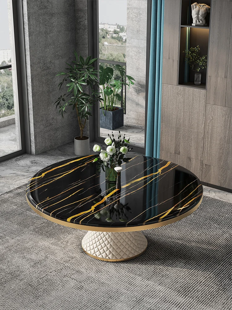 Italian marble dining table round table Modern simple household dining table Light luxury dining table chair combination
Italian marble dining table round table Modern simple household dining table Light luxury dining table chair combination