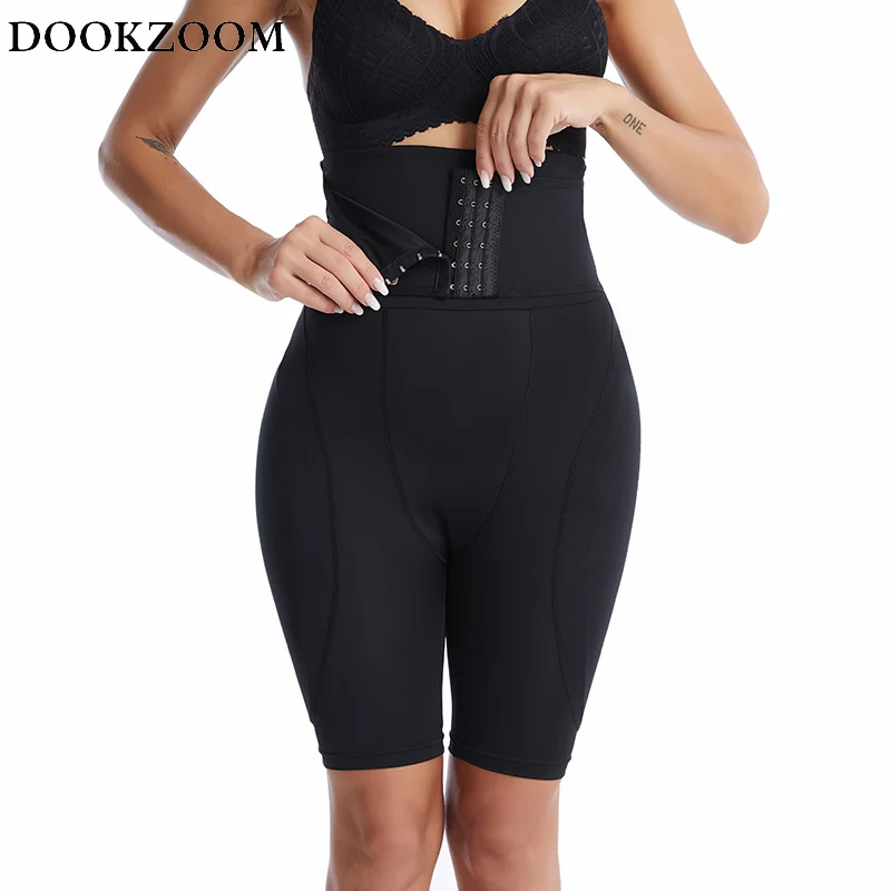 

Women High Waist Trainer Plus Size Firm Tummy Control Pants Hook Butt Lifter Shapewear Buttocks Thigh Slim Girdle Padded Panties