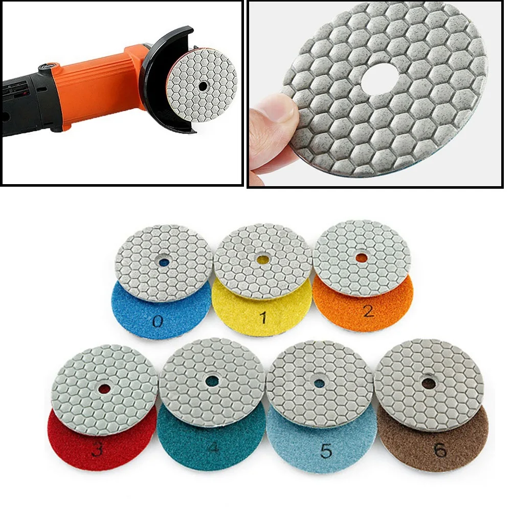 1pc Diamond Dry Polishing Pad 3'' 12mm Bore Sanding Disc 50-3000 Grit For Granite Marble Glass Stone Grinding Wheel Tool
1pc Diamond Dry Polishing Pad 3'' 12mm Bore Sanding Disc 50-3000 Grit For Granite Marble Glass Stone Grinding Wheel Tool
