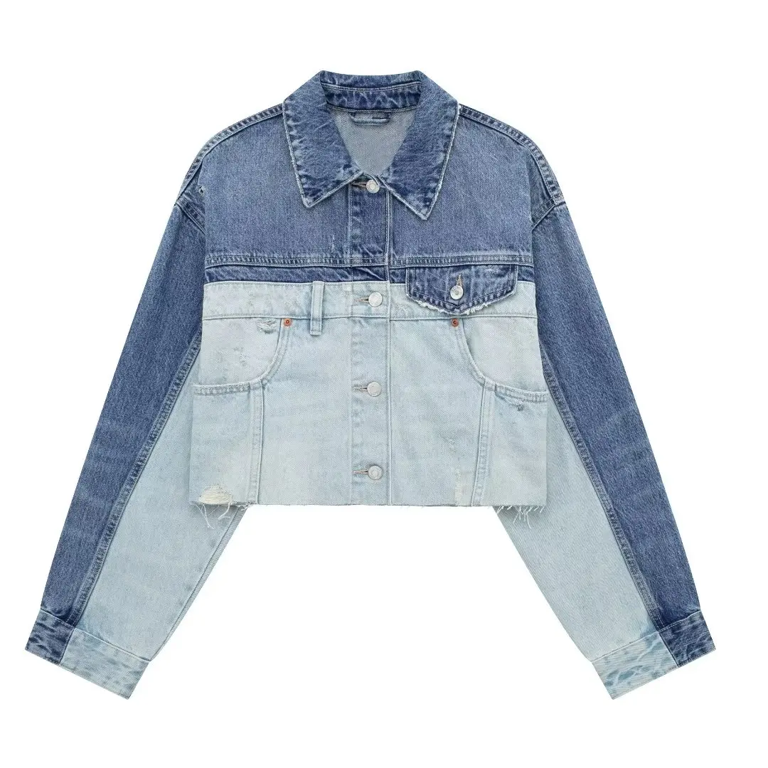 Women 2023 New Fashion Patchwork Cowboy Jacket Coat Vintage Long Sleeve Button-up Female Outerwear Chic Overshirt
Women 2023 New Fashion Patchwork Cowboy Jacket Coat Vintage Long Sleeve Button-up Female Outerwear Chic Overshirt