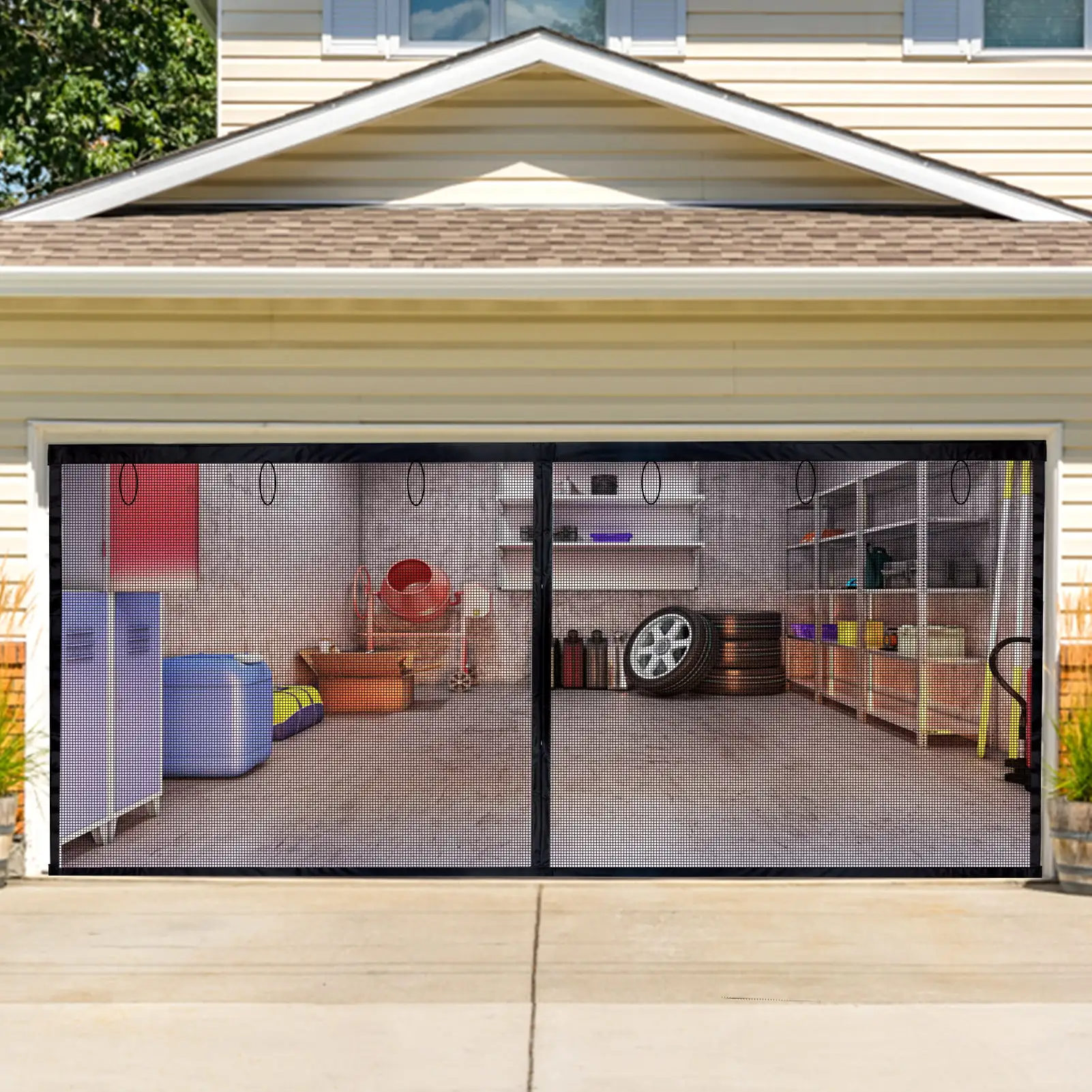 Garage Door Screen for 2 Car Grage Net Screen 16x7Ft, Door Mesh Screen for Mosquito, Garage Screen Retractable Fiberglass, Bla
Garage Door Screen for 2 Car Grage Net Screen 16x7Ft, Door Mesh Screen for Mosquito, Garage Screen Retractable Fiberglass, Bla