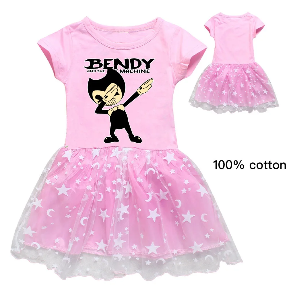 New Dabbing Bendying and The Ink Machine Clothes Kids Summer Short Sleeve Dress Toddler Girls Rainbow Mesh Lace Princess Dresses
New Dabbing Bendying and The Ink Machine Clothes Kids Summer Short Sleeve Dress Toddler Girls Rainbow Mesh Lace Princess Dresses