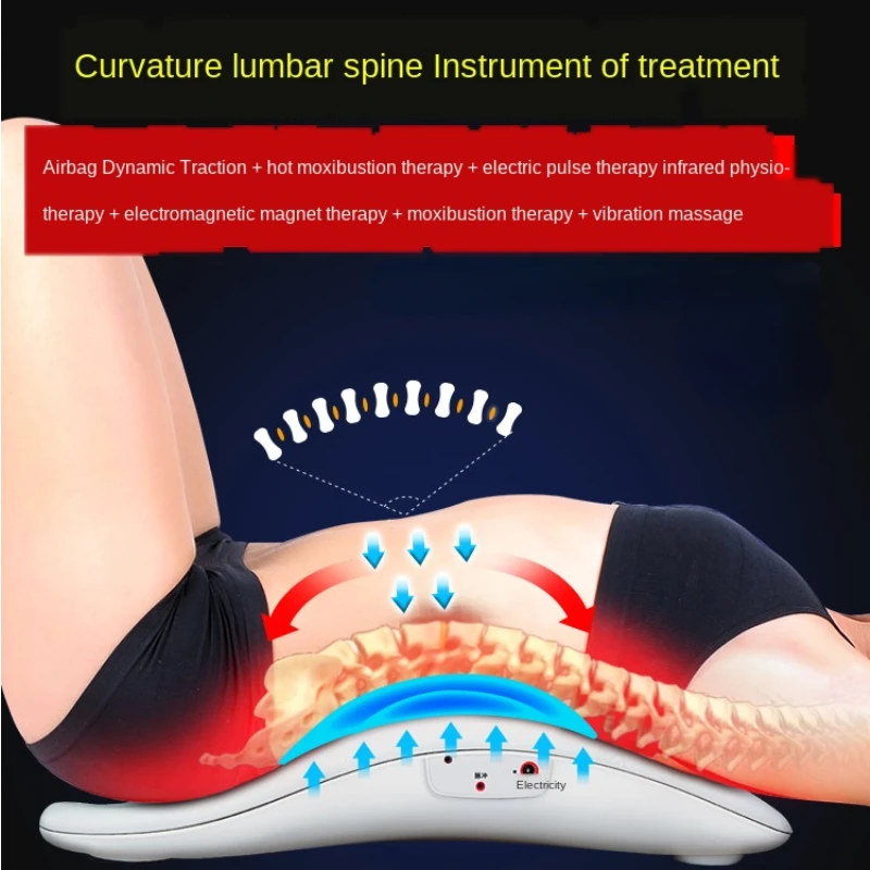 

Lumbar Disc Herniation Treatment Device Lumbar Muscle Strain Physiotherapy Device, Lumbar Traction Correction Waist Massager