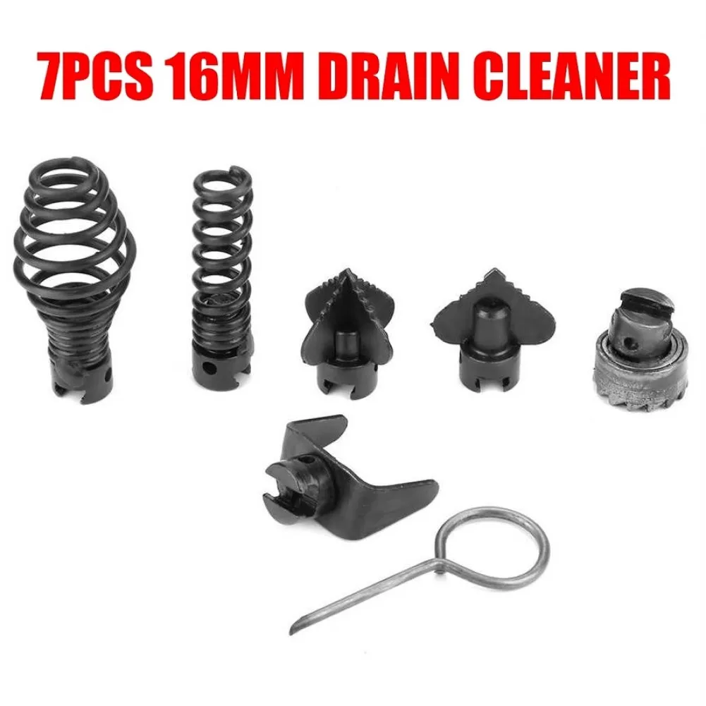 7Pcs Drain Cleaner Cutter Set 16mm Dredging Tools Combination Spring Cutter Head For Dredging Machine Hand Tools Set
7Pcs Drain Cleaner Cutter Set 16mm Dredging Tools Combination Spring Cutter Head For Dredging Machine Hand Tools Set