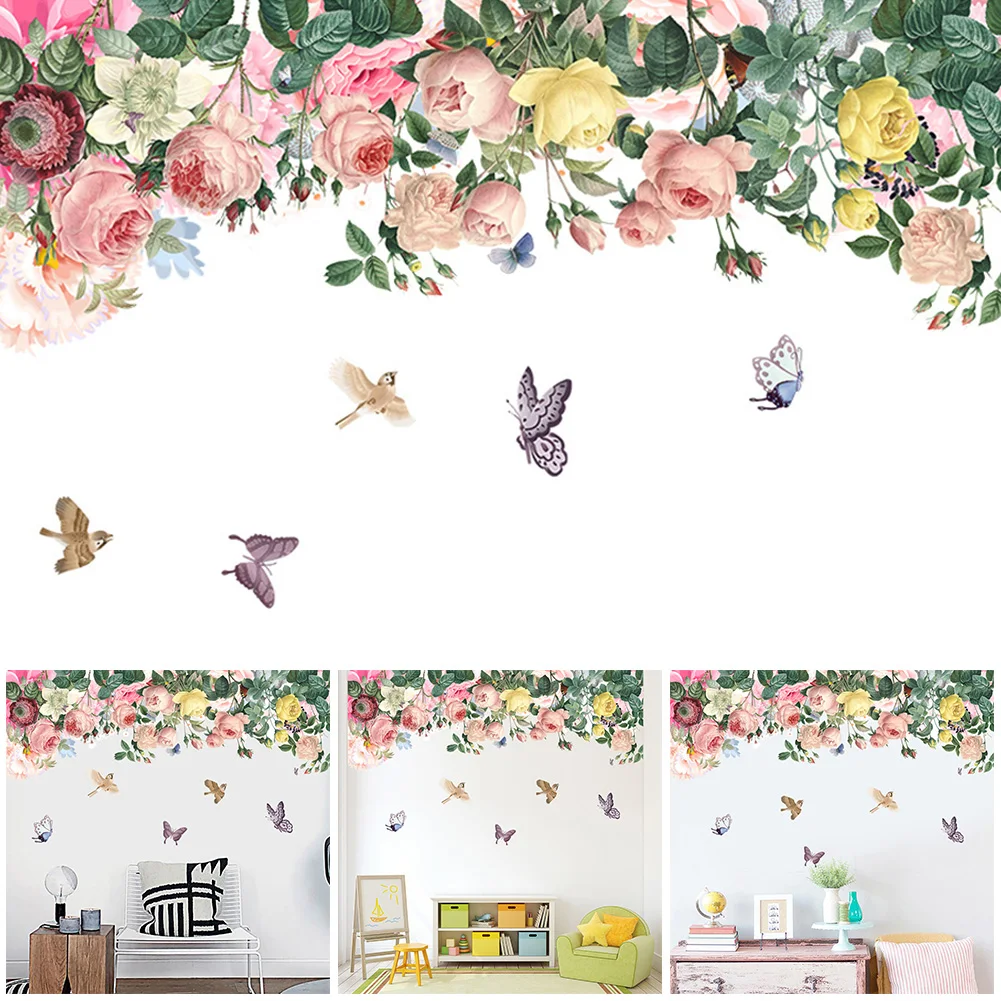 Flower Cartoon Wall Art Stickers Removable Vinyl Decal Butterfly Flowers Green Leaves Flower Vine Wallpaper Home Decoration
Flower Cartoon Wall Art Stickers Removable Vinyl Decal Butterfly Flowers Green Leaves Flower Vine Wallpaper Home Decoration