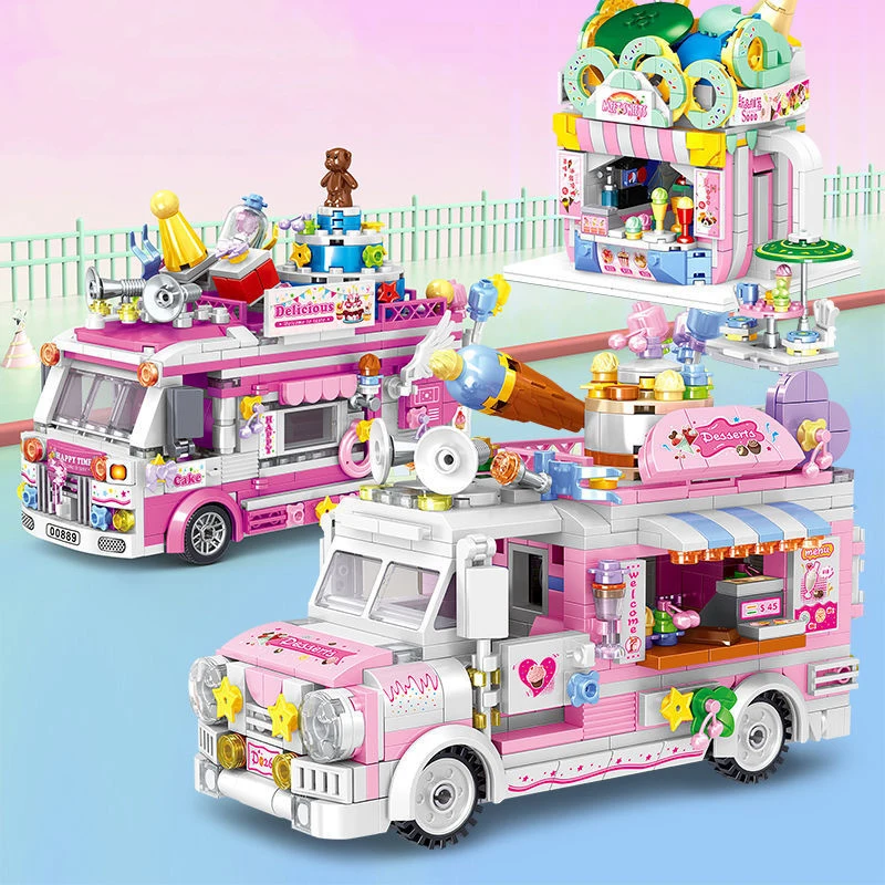 Compatible Snack Car Street View Building Block Cute Model Children Home DIY Toy Girl Gift Dessert Food Simulation Decoration
Compatible Snack Car Street View Building Block Cute Model Children Home DIY Toy Girl Gift Dessert Food Simulation Decoration