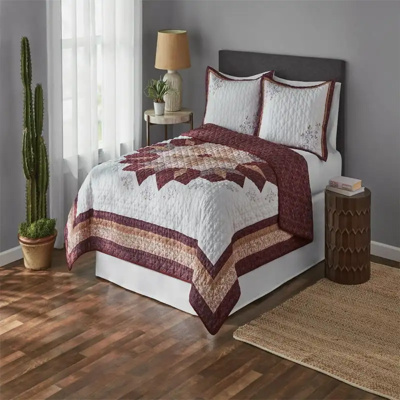 

Brick Star Quilt, Red, Full/Queen, 1-Piece Kuromi пододеяльник евро × Comforter sets Sheet sets Bed sheet Quilt