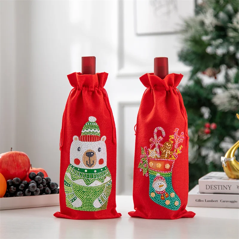 Diamond Painting Red Wine Bag 5D DIY Christmas Cartoons Patterns Diamond Mosaic Special Shape Drill Bottle Decoration Gift Bags
Diamond Painting Red Wine Bag 5D DIY Christmas Cartoons Patterns Diamond Mosaic Special Shape Drill Bottle Decoration Gift Bags