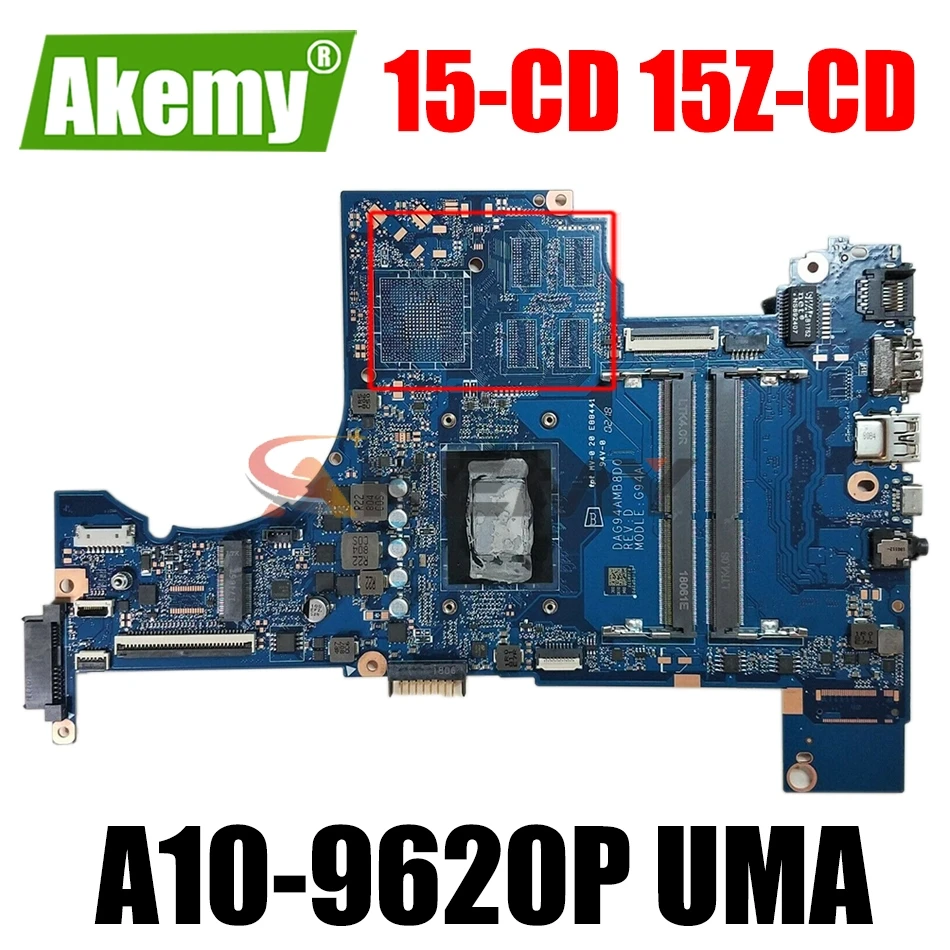 For HP PAVILION 15-CD 15Z-CD motherboard Mainboard 926287-601 G94A DAG94AMB8D0 With A10-9620P UMA DDR4 100% 100% fully tested
For HP PAVILION 15-CD 15Z-CD motherboard Mainboard 926287-601 G94A DAG94AMB8D0 With A10-9620P UMA DDR4 100% 100% fully tested