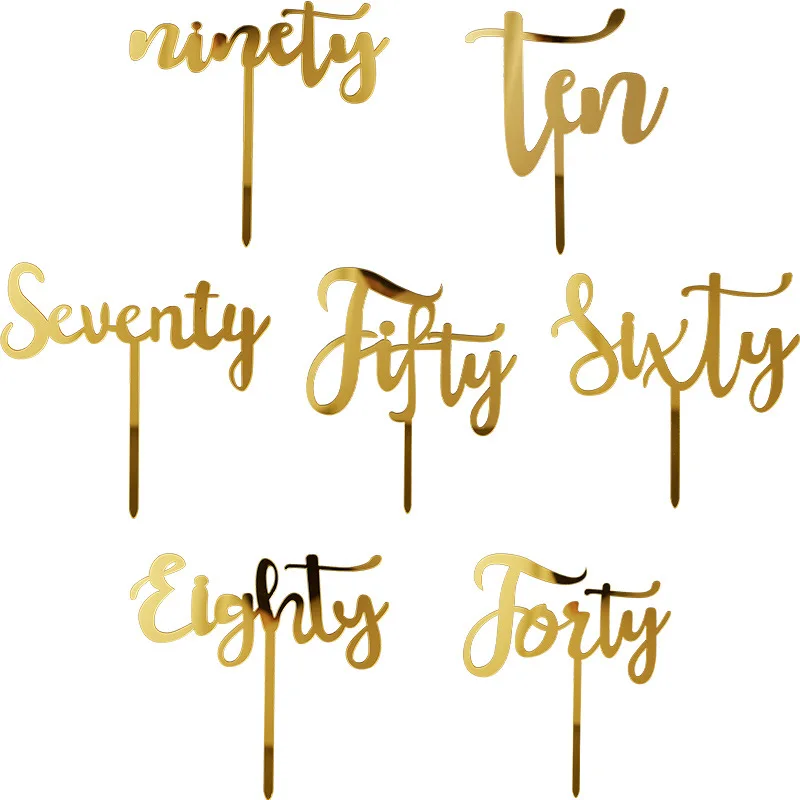 Gold Acrylic Number Cake Topper Ten Fifty Sixty Ninety Special Age Happy Birthday Cake Decoration Party Supplies Favors
Gold Acrylic Number Cake Topper Ten Fifty Sixty Ninety Special Age Happy Birthday Cake Decoration Party Supplies Favors
