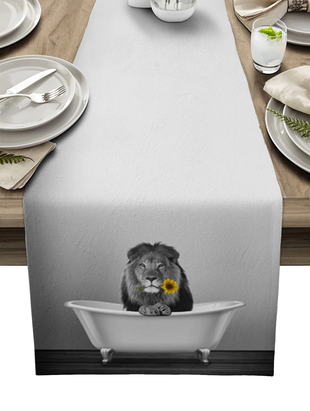 Sunflower Bathtub Lion Funny Animal Table Runner Decoration Home Decor Dinner Table Decoration Table Decor
Sunflower Bathtub Lion Funny Animal Table Runner Decoration Home Decor Dinner Table Decoration Table Decor