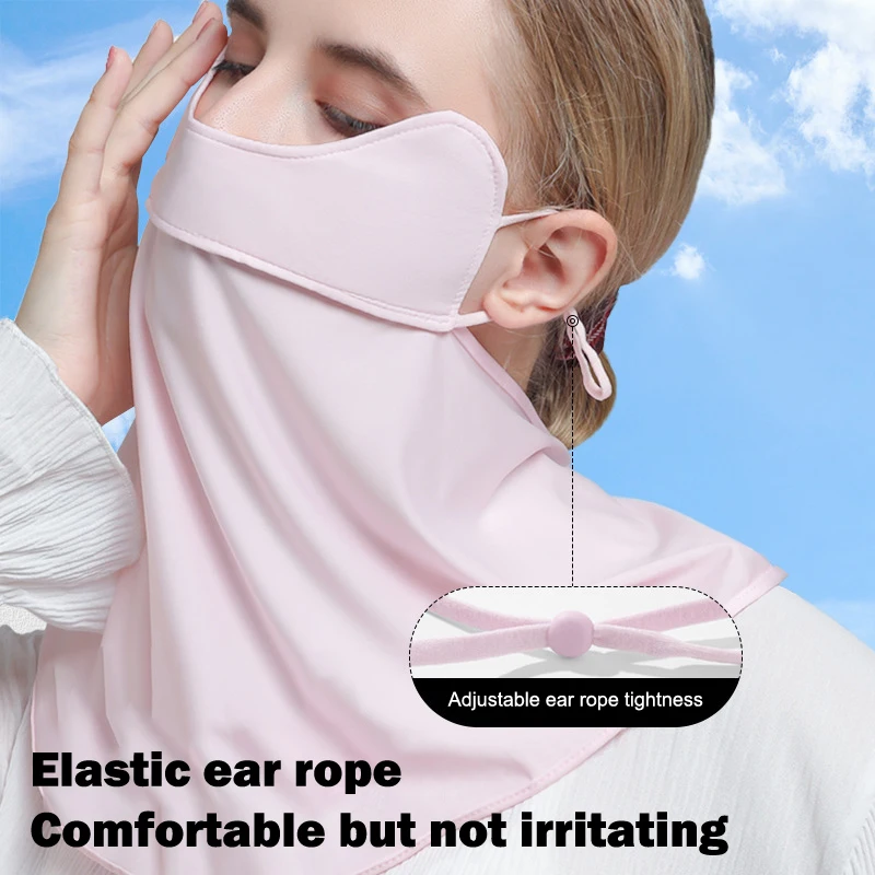 Face Cover Woman Sunscreen Riding Mask Face Neck Protector Sunshade Anti-UV Ice Silk Cold Feeling Ear Scarf Tropical Veil
Face Cover Woman Sunscreen Riding Mask Face Neck Protector Sunshade Anti-UV Ice Silk Cold Feeling Ear Scarf Tropical Veil