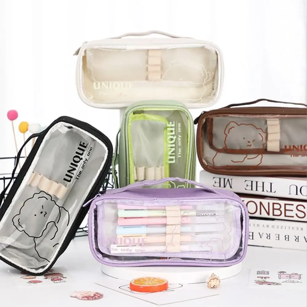 Large Capacity Transparent Pencil Bag Aesthetic School Cases Kawaii Stationery Holder Bag Pen Case Students School Supplies
Large Capacity Transparent Pencil Bag Aesthetic School Cases Kawaii Stationery Holder Bag Pen Case Students School Supplies