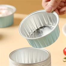 Round Snow Meiniang Mold Pudding Cup Disposable Bowl Cake Packaging Box Cake Bud Aluminum Foil Tin Paper Packaging Bag