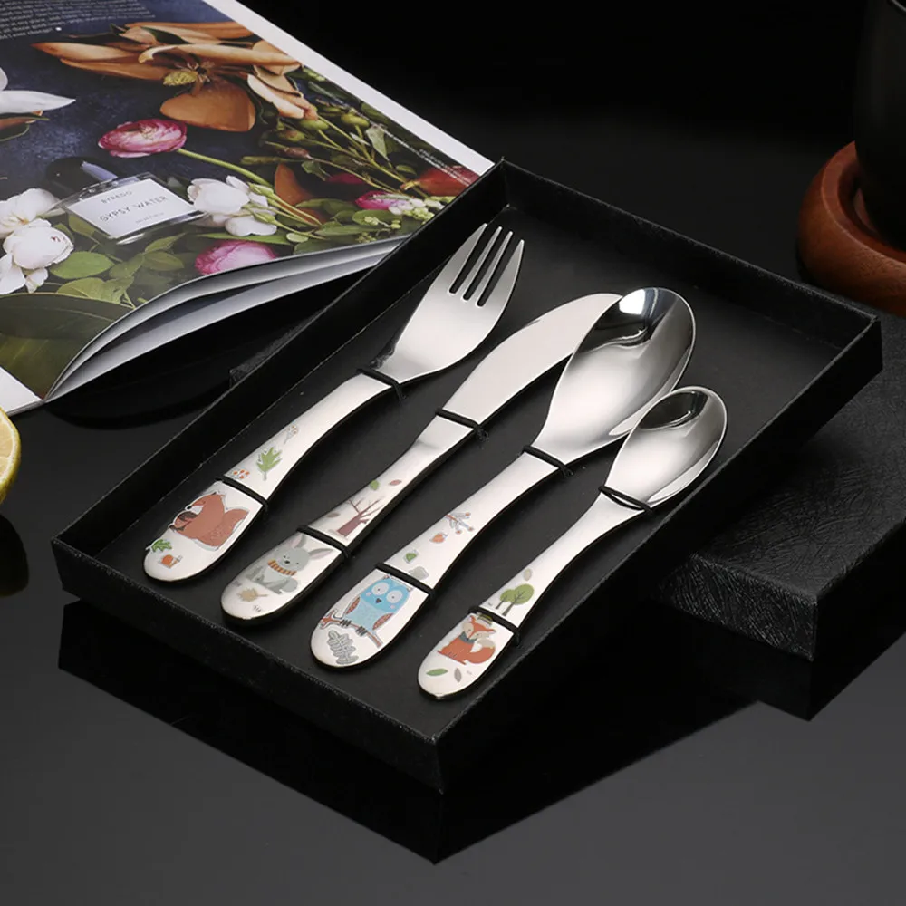 Kids Cartoon Pattern Cutlery Stainless Steel Spoon Fork Knife Kitchen Tableware Ice Cream Dessert Coffee Scoop Dinnerware Set
Kids Cartoon Pattern Cutlery Stainless Steel Spoon Fork Knife Kitchen Tableware Ice Cream Dessert Coffee Scoop Dinnerware Set