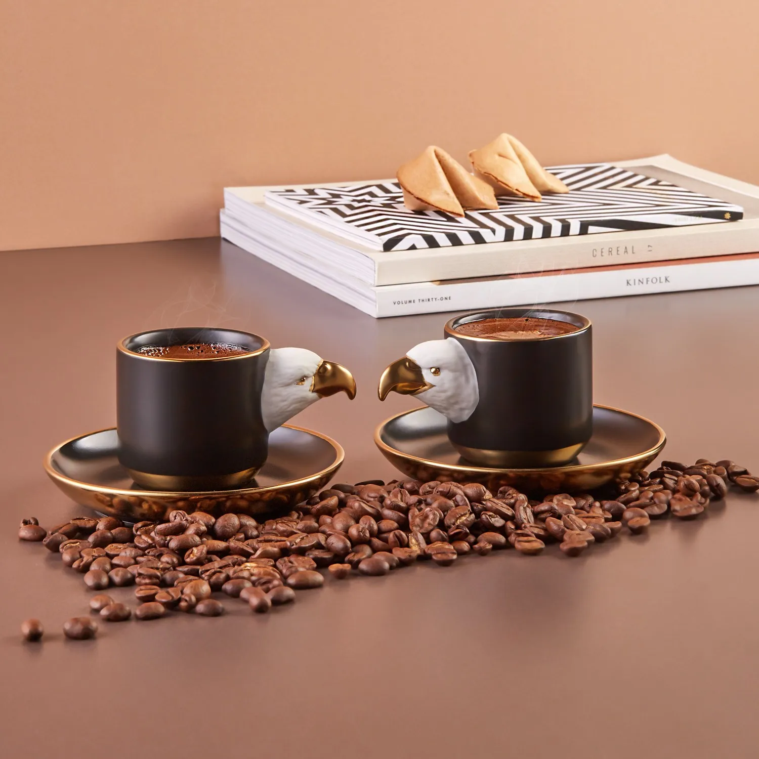 Karaca Eagle 2 Personality Coffee cup Black Matte Appearance Animal Figured Handle Unusual Different Characteristic Look Modern Style
Karaca Eagle 2 Personality Coffee cup Black Matte Appearance Animal Figured Handle Unusual Different Characteristic Look Modern Style