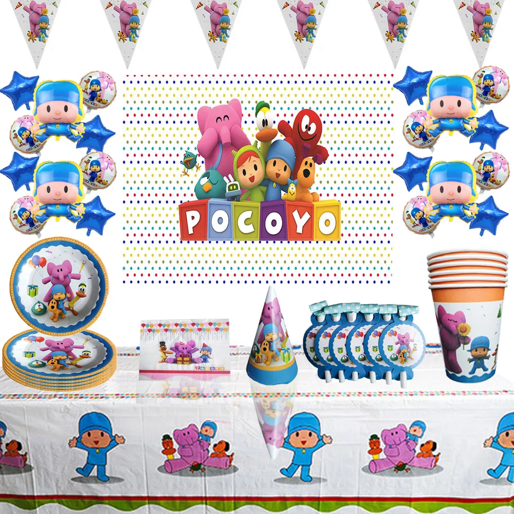 Pocoyoed Birthday Party Decoration Disposable Tableware Balloon Cup Plate Gift Bag Napkin Tablecloth Banner for Kids Baby Shower
Pocoyoed Birthday Party Decoration Disposable Tableware Balloon Cup Plate Gift Bag Napkin Tablecloth Banner for Kids Baby Shower