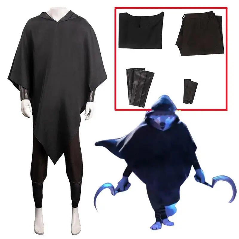 Anime Puss in Boots Cosplay Death Wolf Costume Outfit Black Hoodie Cloak Pants Halloween Carnival Party Suit
Anime Puss in Boots Cosplay Death Wolf Costume Outfit Black Hoodie Cloak Pants Halloween Carnival Party Suit