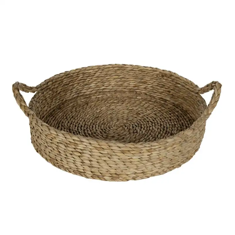 

Round Natural Colored Water Hyacinth Woven Tray White tray Ceramic tray Wood food trays for serving Baloondog tray Wood tray Gla