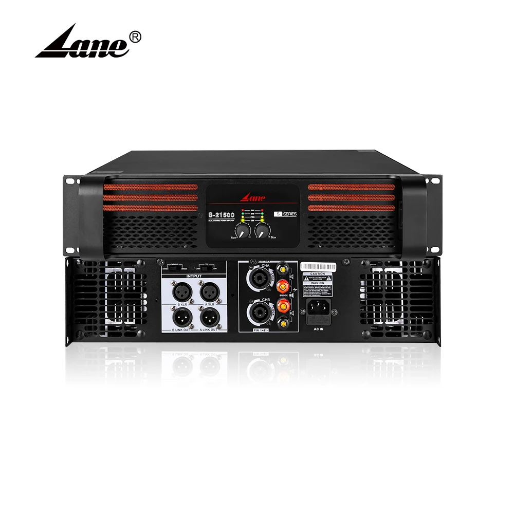 

Lane S-21500 заводская цена OEM & ODM 2CH 3U 2-канальный 5200W PA Профессиональный усилитель высокой мощности