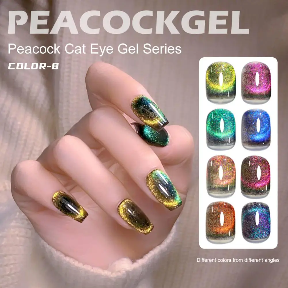 Магнитный гель, меняющий цвет, блестящий полуперманентный отмачиваемый Гель-лак для ногтей, Гель-лак для маникюра