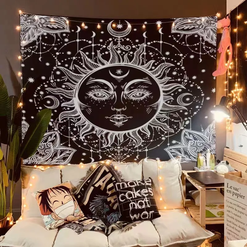 Mandala Tapestry White Black Sun Moon Tapestry Wall Hanging Gossip Tapestries Hippie Wall Rugs Dorm Decor psychedelic tapestry
Mandala Tapestry White Black Sun Moon Tapestry Wall Hanging Gossip Tapestries Hippie Wall Rugs Dorm Decor psychedelic tapestry