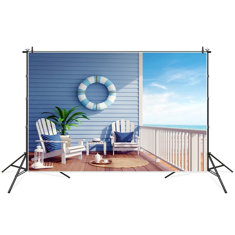 Holiday Seascape House View Platform Chairs Photography Background Photozone Photocall Photographic Backdrops For Photo Studio
Holiday Seascape House View Platform Chairs Photography Background Photozone Photocall Photographic Backdrops For Photo Studio