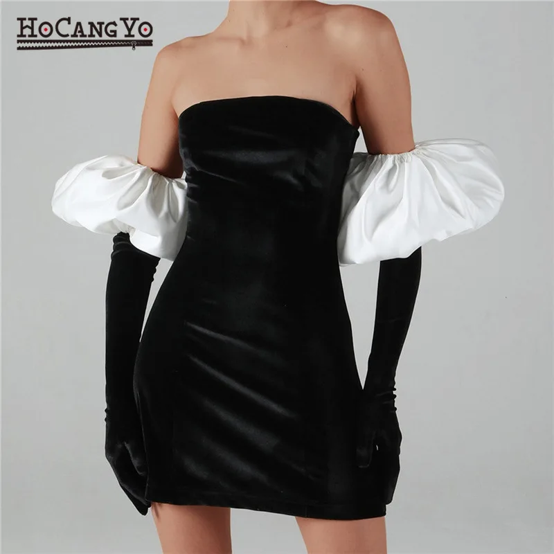 Spring Women's Fashion Puff Sleeves Long Sleeves Sexy Wrap Chest Slim Body Hip Dress Party Club Tight Short Dress Send Gloves
Spring Women's Fashion Puff Sleeves Long Sleeves Sexy Wrap Chest Slim Body Hip Dress Party Club Tight Short Dress Send Gloves