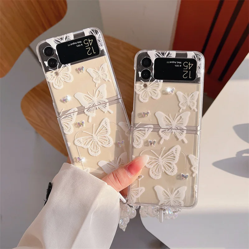 White Butterfly Diamond Phone Case for Samsung Galaxy Z Flip 3 Z Flip 4 Hard PC Back Cover for ZFlip3 ZFlip4 Case Shell
White Butterfly Diamond Phone Case for Samsung Galaxy Z Flip 3 Z Flip 4 Hard PC Back Cover for ZFlip3 ZFlip4 Case Shell