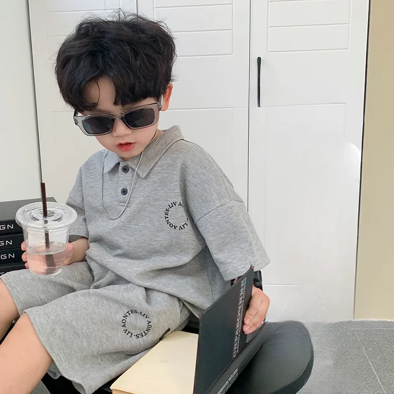 Korean style children clothes sets Kids outfits letters printing lapel collar short sleeve Tops shorts 2Pcs Boys Girls clothes
Korean style children clothes sets Kids outfits letters printing lapel collar short sleeve Tops shorts 2Pcs Boys Girls clothes