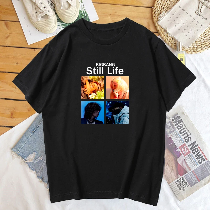 Bigbang Comeback 2022 T Shirts Korean Style Bi Gbang Still Life G-Dragon Cotton T Shirt Women Summer Short Sleeve Top Clothing
Bigbang Comeback 2022 T Shirts Korean Style Bi Gbang Still Life G-Dragon Cotton T Shirt Women Summer Short Sleeve Top Clothing