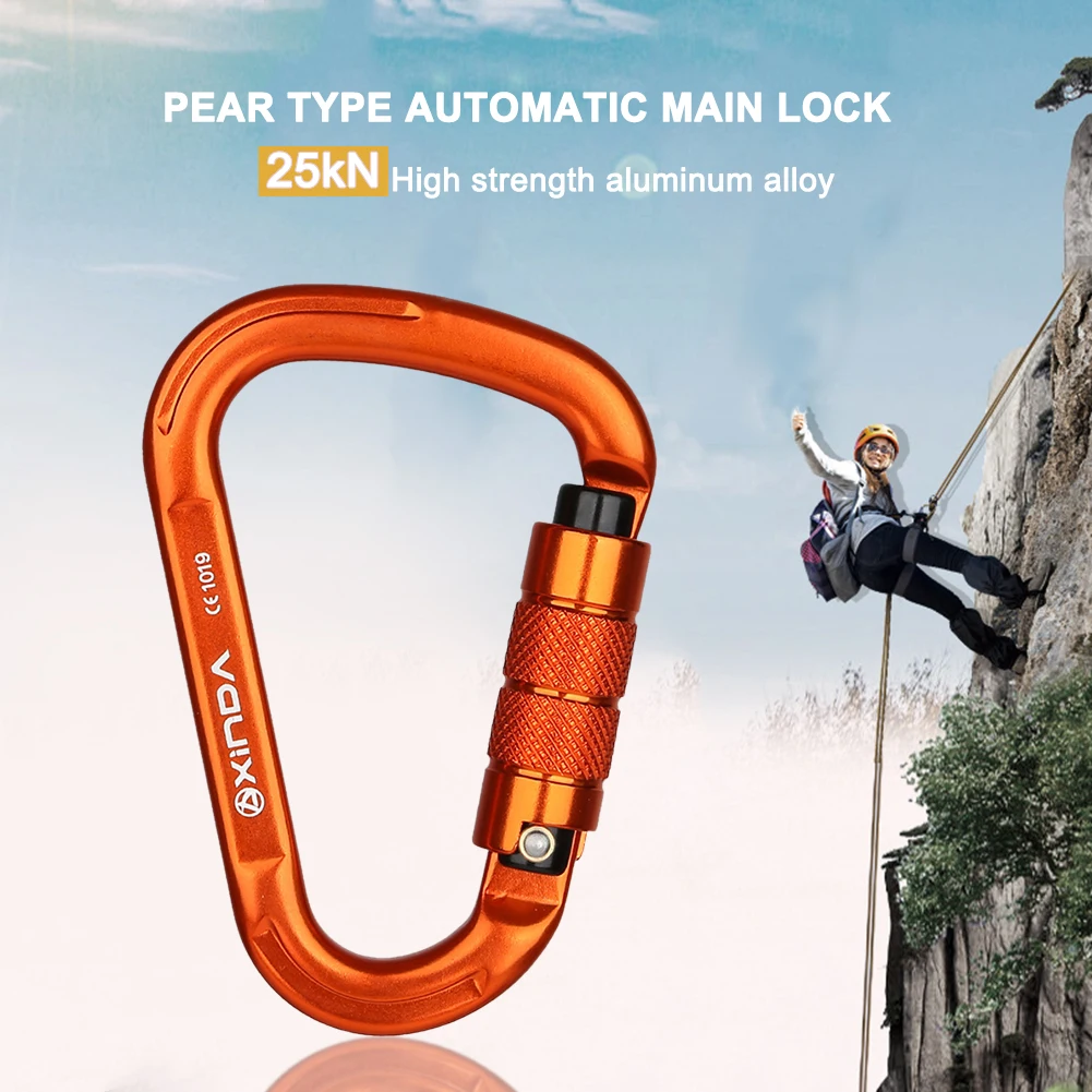 25KN Safety Auto Master Fast Lock Carabiner Outdoor Rock Climbing Hanging Buckle Outdoor Camping Hiking Caving Equipment
25KN Safety Auto Master Fast Lock Carabiner Outdoor Rock Climbing Hanging Buckle Outdoor Camping Hiking Caving Equipment