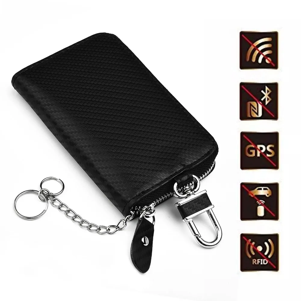 1pcs Car Key Case PU Leather 3.93X2.55X1.18inch RFID Anti-theft Shielded Vehicle Key Signal Keyless Blocking Bag Car Key Parts
1pcs Car Key Case PU Leather 3.93X2.55X1.18inch RFID Anti-theft Shielded Vehicle Key Signal Keyless Blocking Bag Car Key Parts