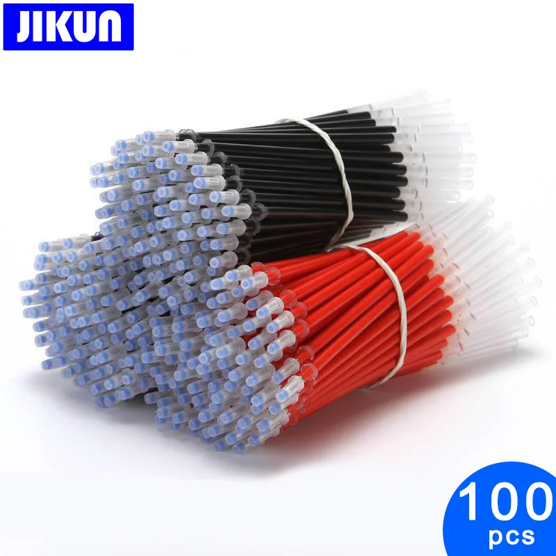 JIKUN 100PCS Gel Pen Refill School supplies Black Blue Red ink Color 0.5mm Ballpoint pen Students School Office Stationery 
JIKUN 100PCS Gel Pen Refill School supplies Black Blue Red ink Color 0.5mm Ballpoint pen Students School Office Stationery