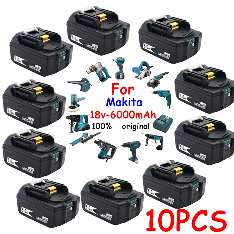 4-20PCS BL1860 Rechargeable Battery 18 V 6000mAh Lithium ion for Makita 18v Battery BL1840 BL1850 BL1830 BL1860B LXT 400
4-20PCS BL1860 Rechargeable Battery 18 V 6000mAh Lithium ion for Makita 18v Battery BL1840 BL1850 BL1830 BL1860B LXT 400